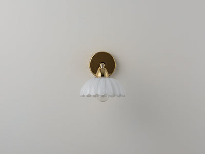 white flower sconce wall light by houseof.