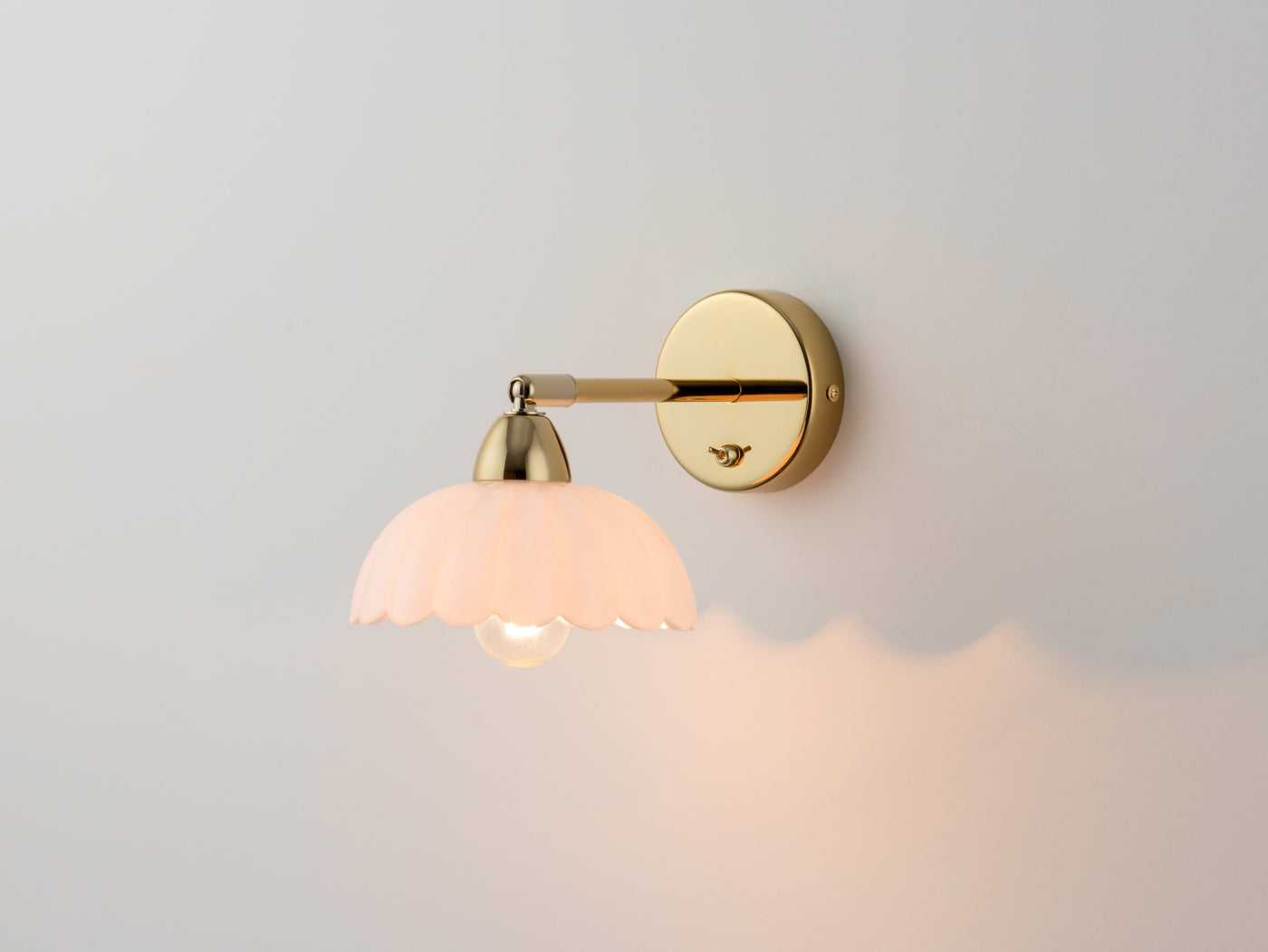 white flower sconce wall light by houseof.