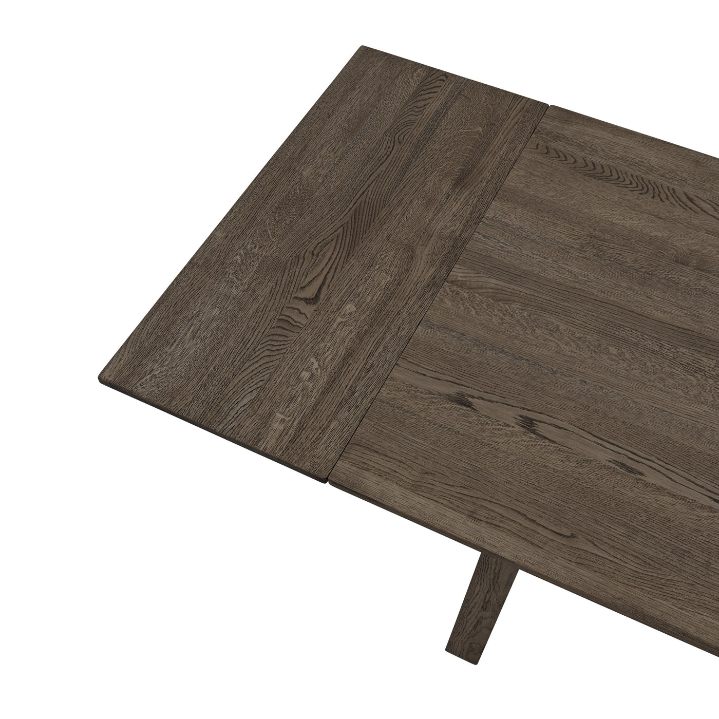 Earnest Extendable Dining Table set of 2 extension leaves dark oiled oak #colour_dark-oiled-oak