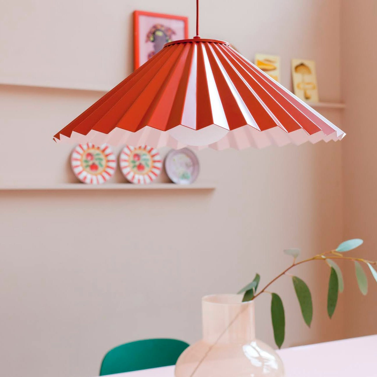 Houseof Pleat Pendant Ceiling Light designed by Emma Gurner, lifestyle detail. Available from someday designs.