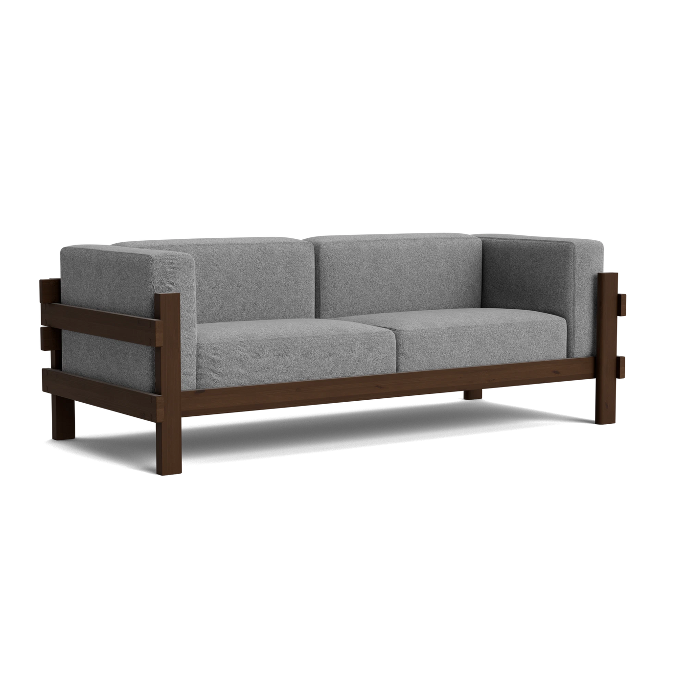 Normann Copenhagen Kube 3 Seater Sofa at someday designs. #colour_hallingdal-166 #frame_dark-brown