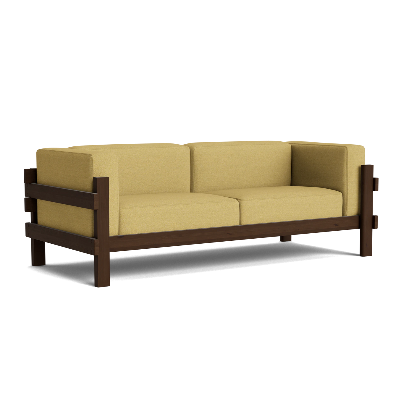 Normann Copenhagen Kube 3 Seater Sofa at someday designs. #colour_hallingdal-407 #frame_dark-brown