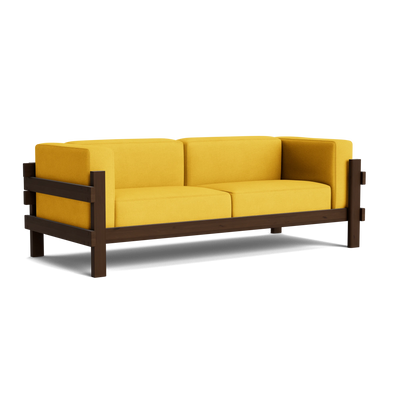 Normann Copenhagen Kube 3 Seater Sofa at someday designs. #colour_hallingdal-457 #frame_dark-brown