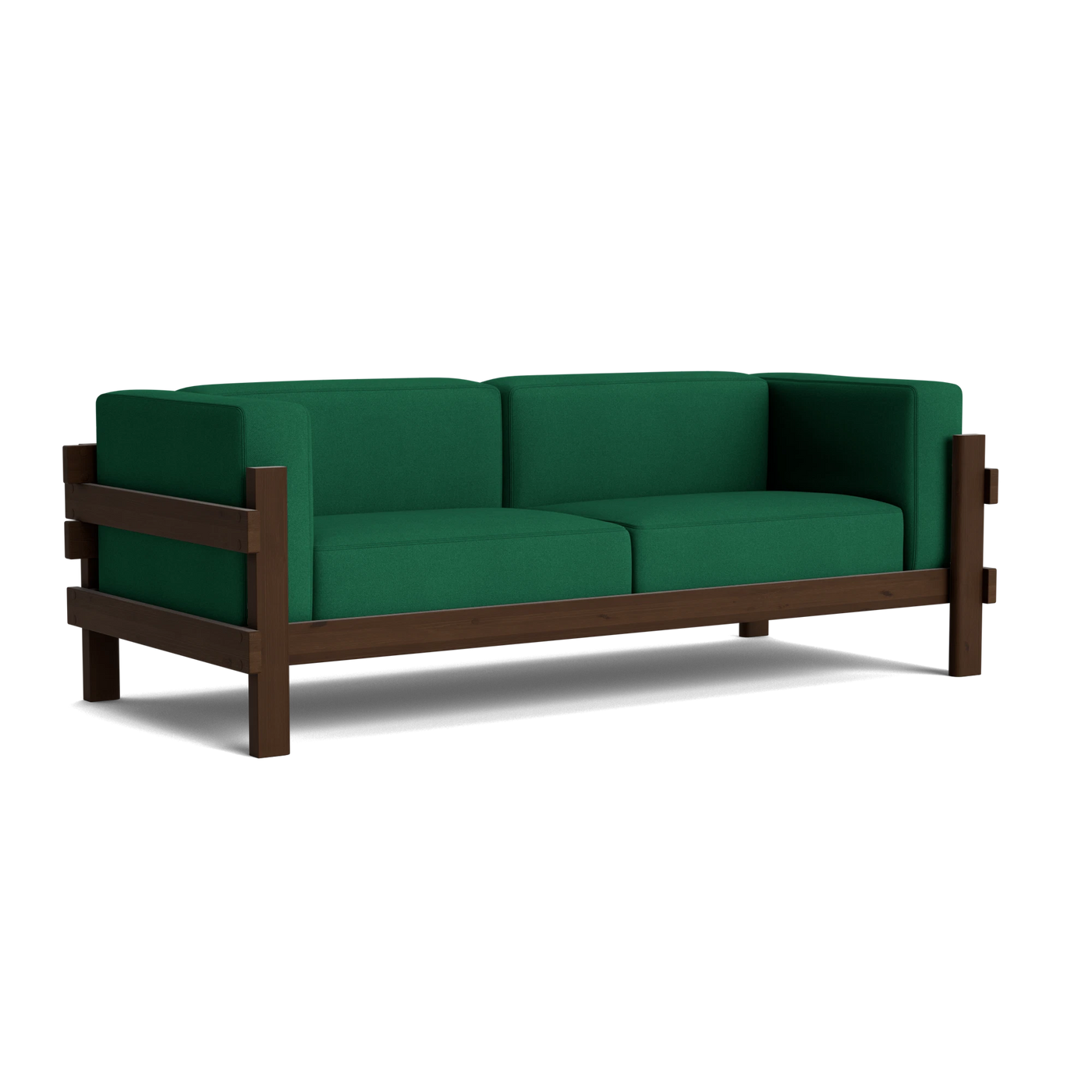 Normann Copenhagen Kube 3 Seater Sofa at someday designs. #colour_hallingdal-944 #frame_dark-brown