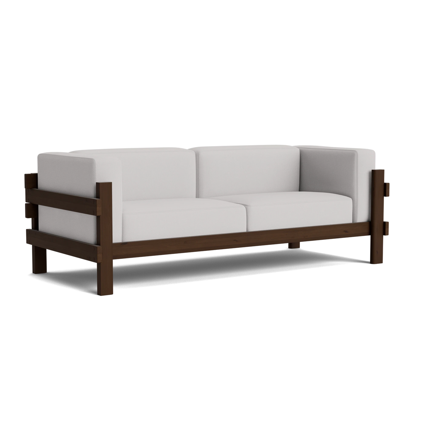 Normann Copenhagen Kube 3 Seater Sofa at someday designs. #colour_steelcut-trio-205 #frame_dark-brown