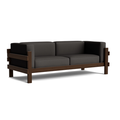 Normann Copenhagen Kube 3 Seater Sofa at someday designs. #colour_steelcut-trio-383 #frame_dark-brown