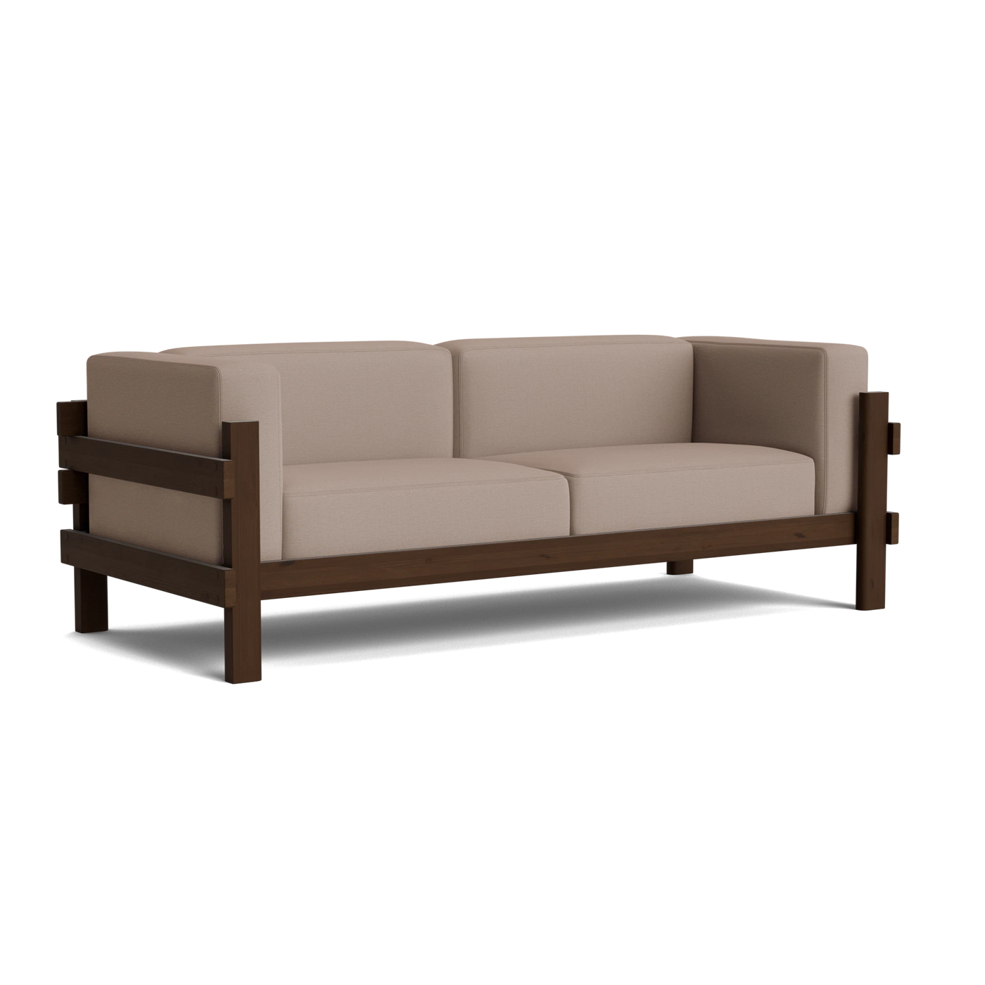 Normann Copenhagen Kube 3 Seater Sofa at someday designs. #colour_steelcut-trio-426 #frame_dark-brown