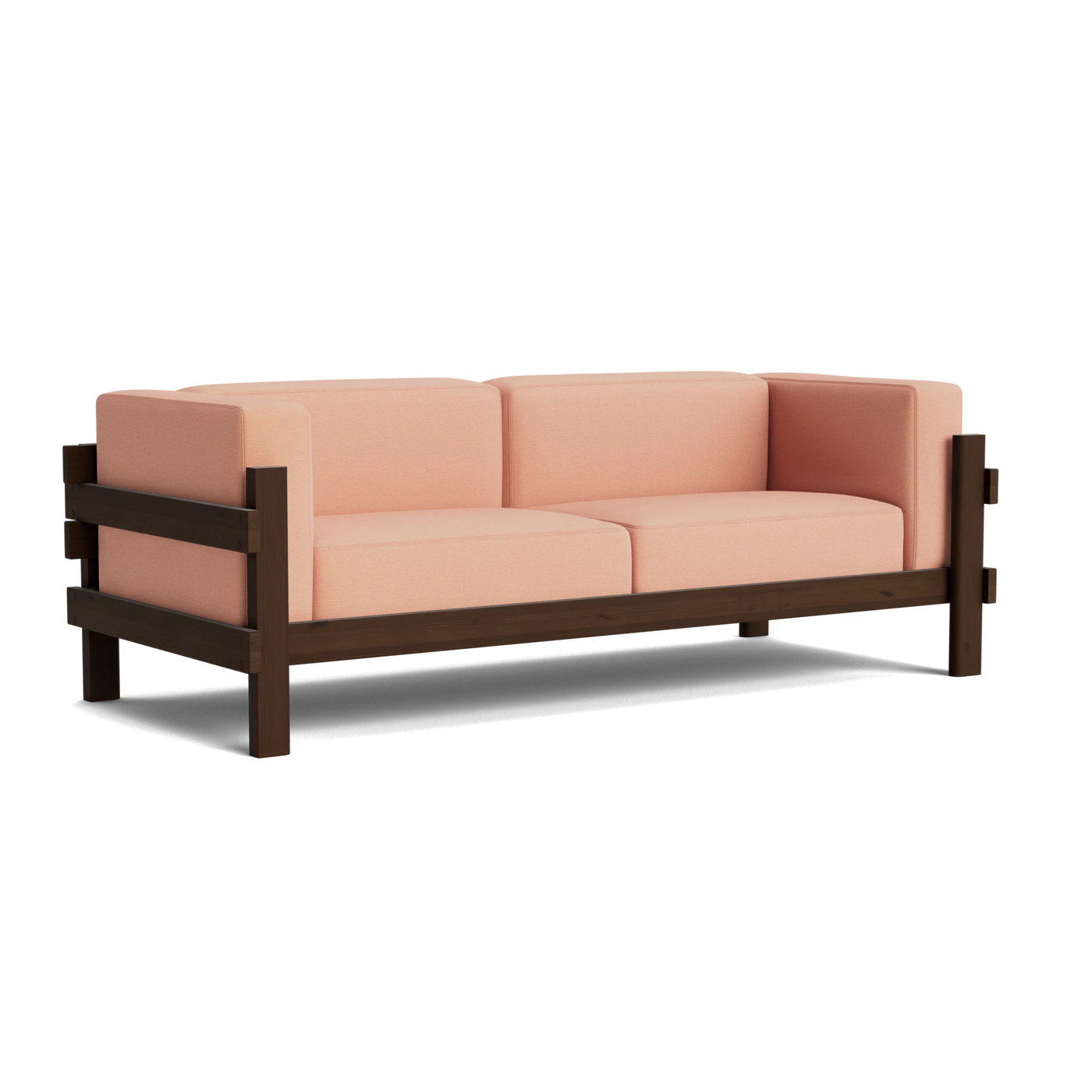 Normann Copenhagen Kube 3 Seater Sofa at someday designs. #colour_steelcut-trio-515 #frame_dark-brown