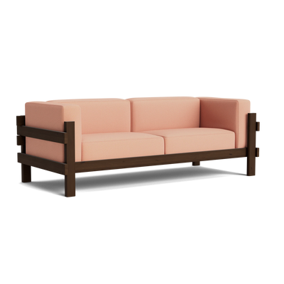 Normann Copenhagen Kube 3 Seater Sofa at someday designs. #colour_steelcut-trio-515 #frame_dark-brown