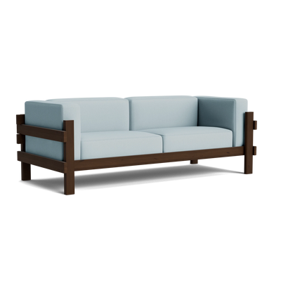 Normann Copenhagen Kube 3 Seater Sofa at someday designs. #colour_steelcut-trio-713 #frame_dark-brown