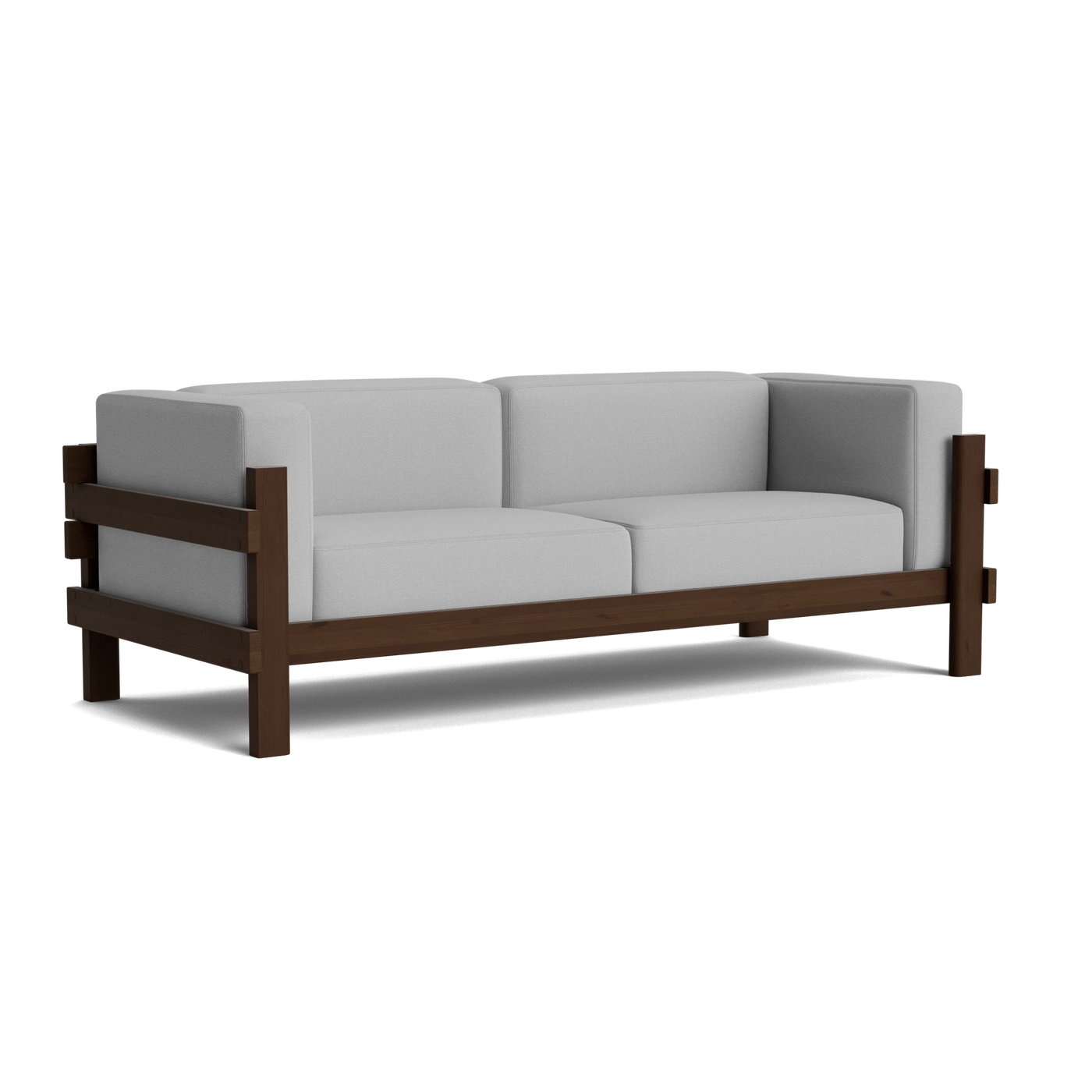 Normann Copenhagen Kube 3 Seater Sofa at someday designs. #colour_steelcut-trio-133 #frame_dark-brown
