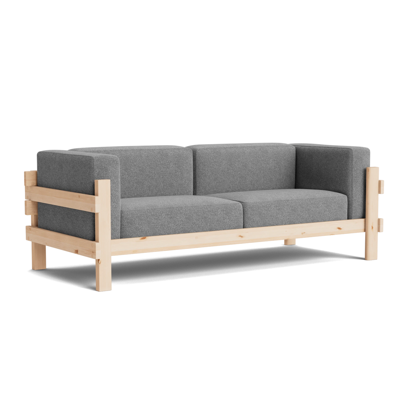 Normann Copenhagen Kube 3 Seater Sofa at someday designs. #colour_hallingdal-166 #frame_pine