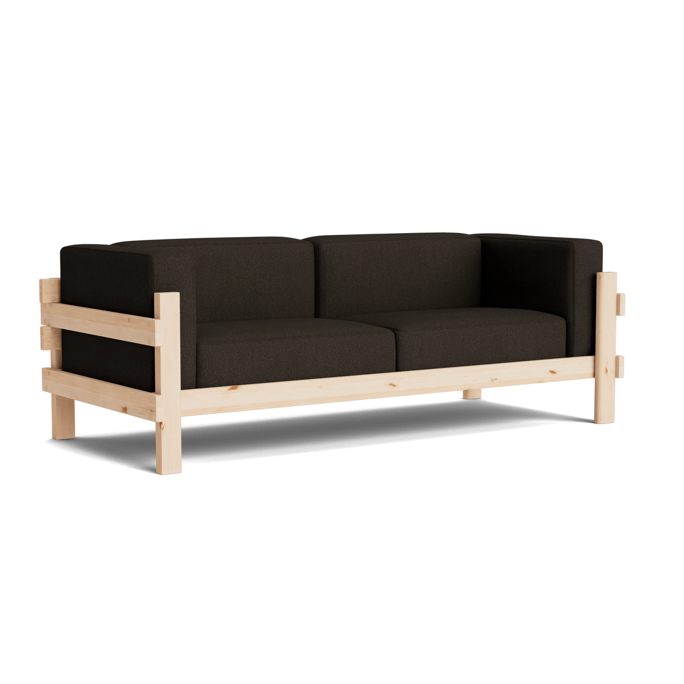 Normann Copenhagen Kube 3 Seater Sofa at someday designs. #colour_hallingdal-376 #frame_pine