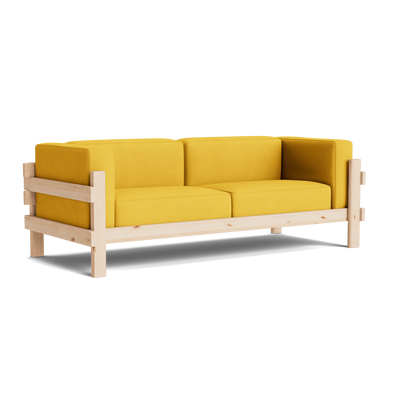 Normann Copenhagen Kube 3 Seater Sofa at someday designs. #colour_hallingdal-457 #frame_pine