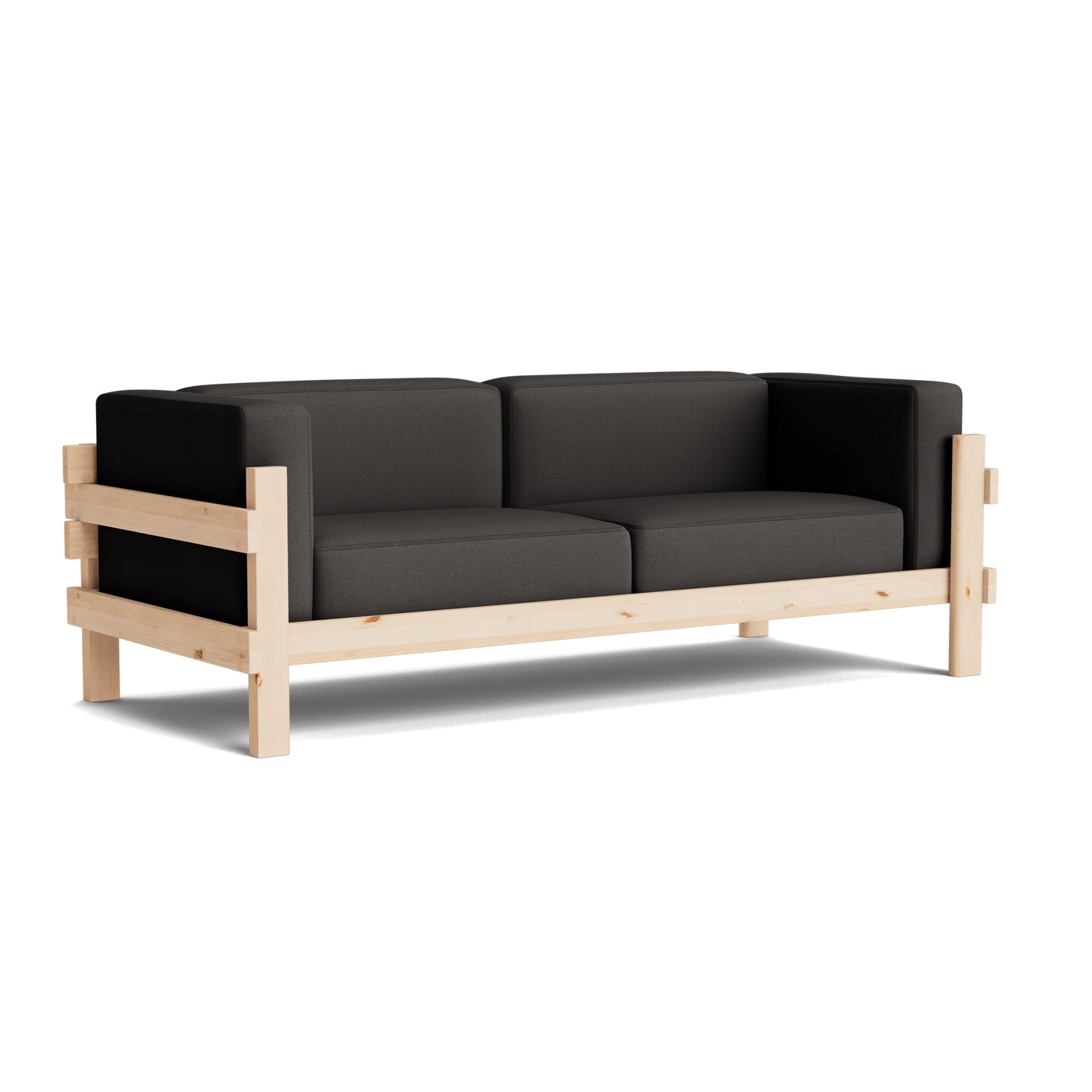 Normann Copenhagen Kube 3 Seater Sofa at someday designs. #colour_steelcut-trio-383 #frame_pine