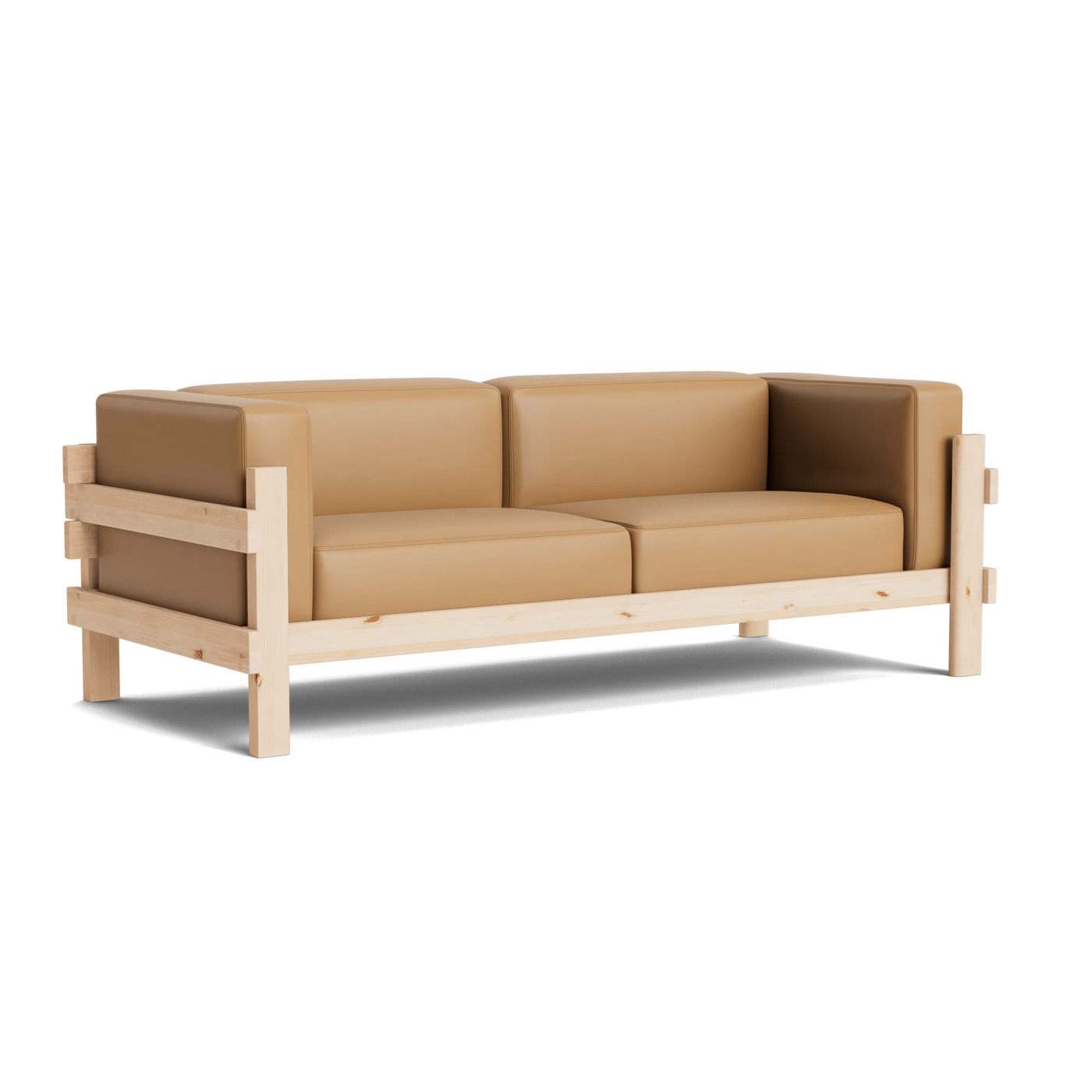 Normann Copenhagen Kube 3 Seater Sofa at someday designs. #colour_ultra-leather-41571 #frame_pine