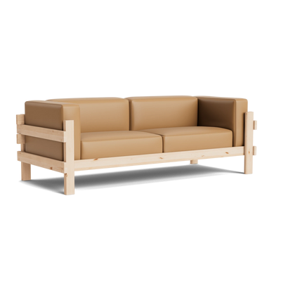 Normann Copenhagen Kube 3 Seater Sofa at someday designs. #colour_ultra-leather-41571 #frame_pine