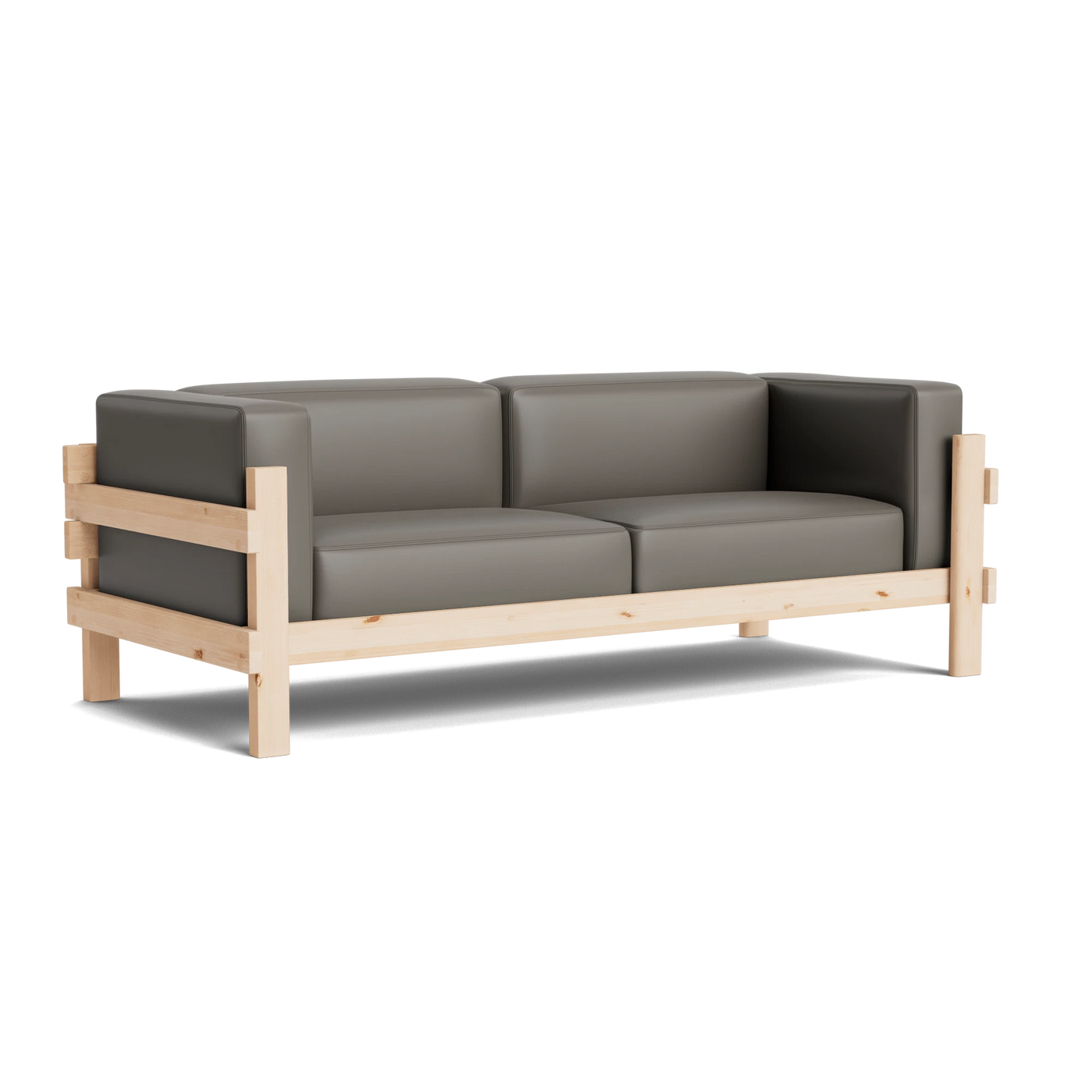 Normann Copenhagen Kube 3 Seater Sofa at someday designs. #colour_ultra-leather-41575 #frame_pine