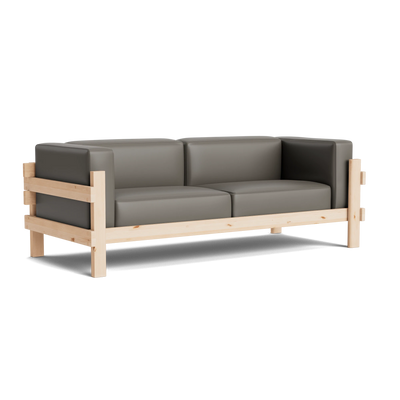 Normann Copenhagen Kube 3 Seater Sofa at someday designs. #colour_ultra-leather-41575 #frame_pine