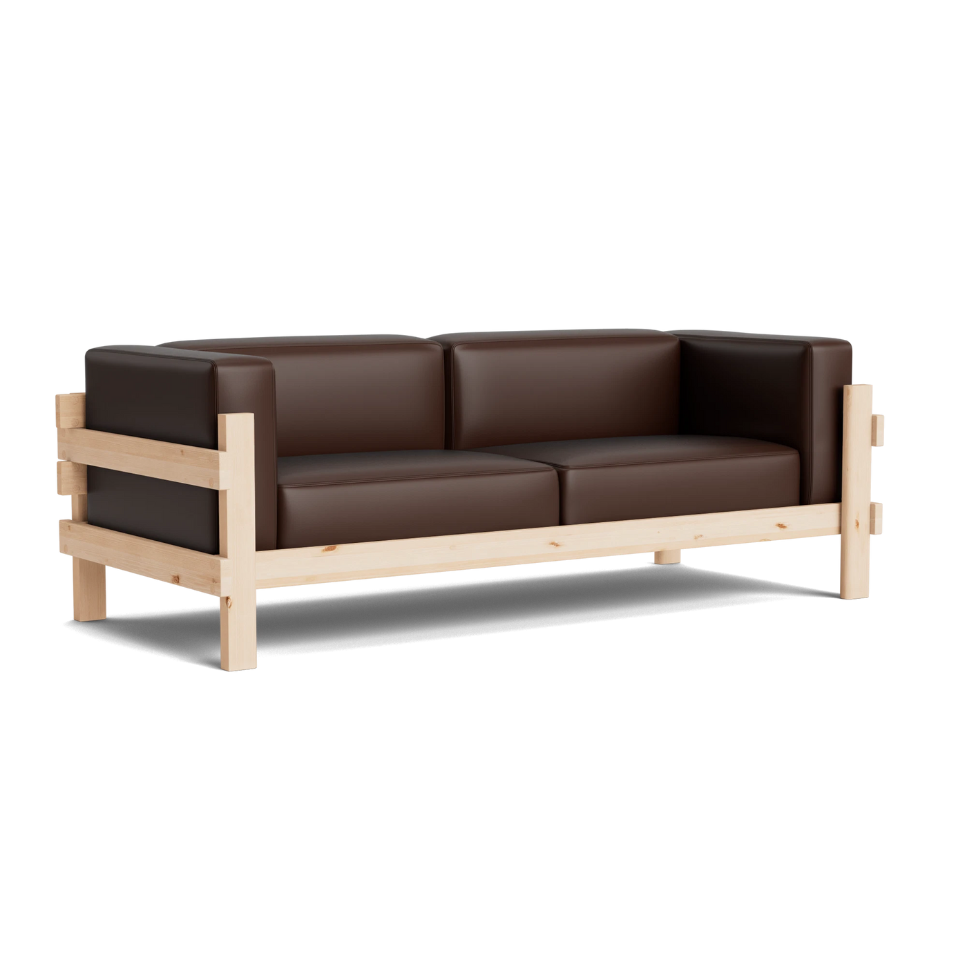 Normann Copenhagen Kube 3 Seater Sofa at someday designs. #colour_ultra-leather-41589 #frame_pine