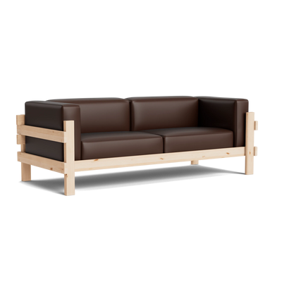 Normann Copenhagen Kube 3 Seater Sofa at someday designs. #colour_ultra-leather-41589 #frame_pine