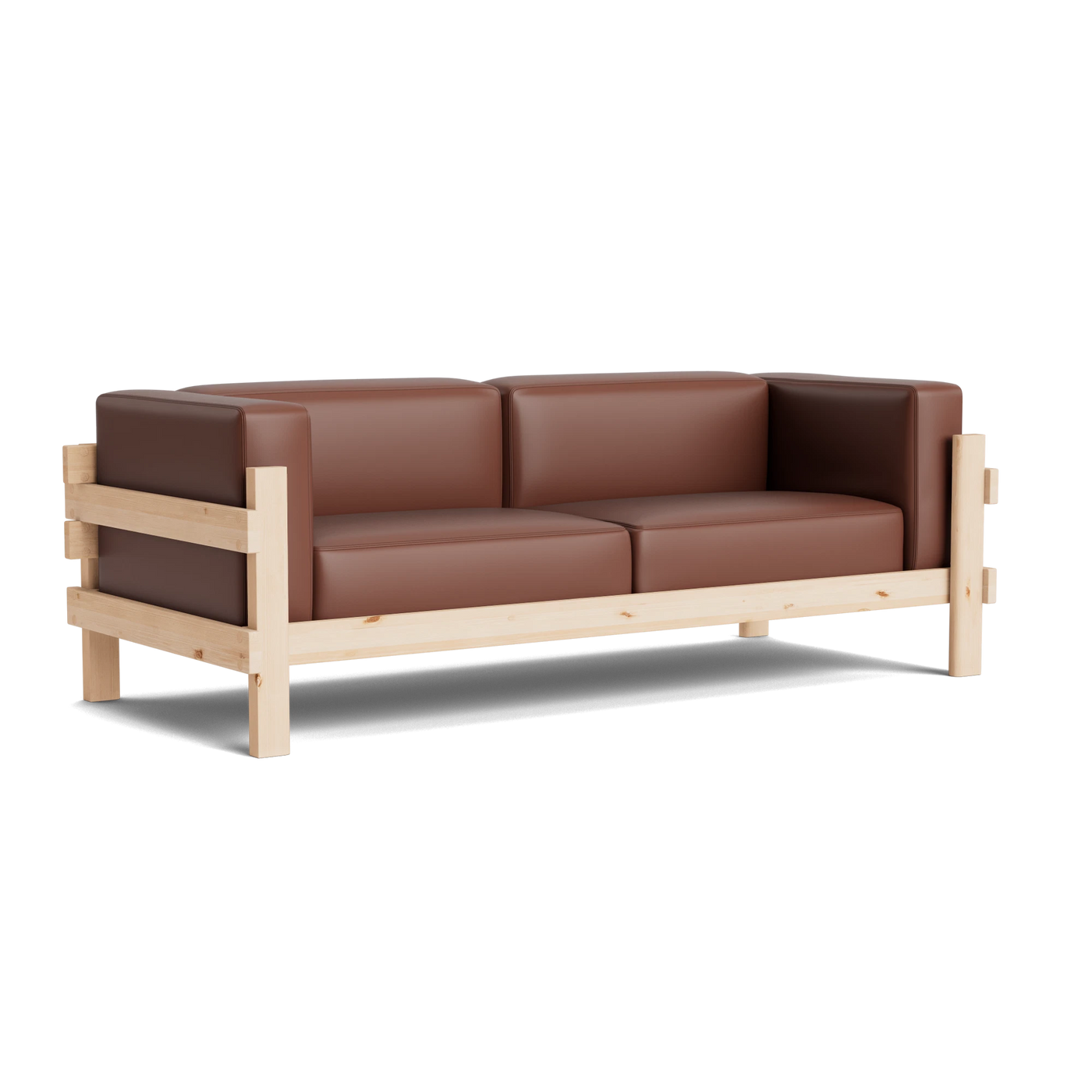Normann Copenhagen Kube 3 Seater Sofa at someday designs. #colour_ultra-leather-41598 #frame_pine