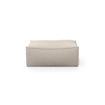 ferm LIVING Catena modular sofa. L500 pouf. Made to order from someday designs. #colour_natural-wool-boucle