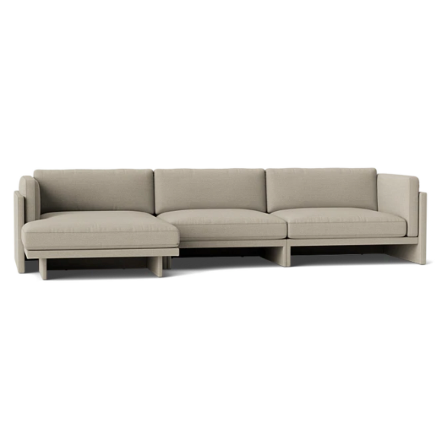 Normann Copenhagen Softy Modular Sofa 4 Seater Chaise Lounge Left at someday designs. #colour_hallingdal-220