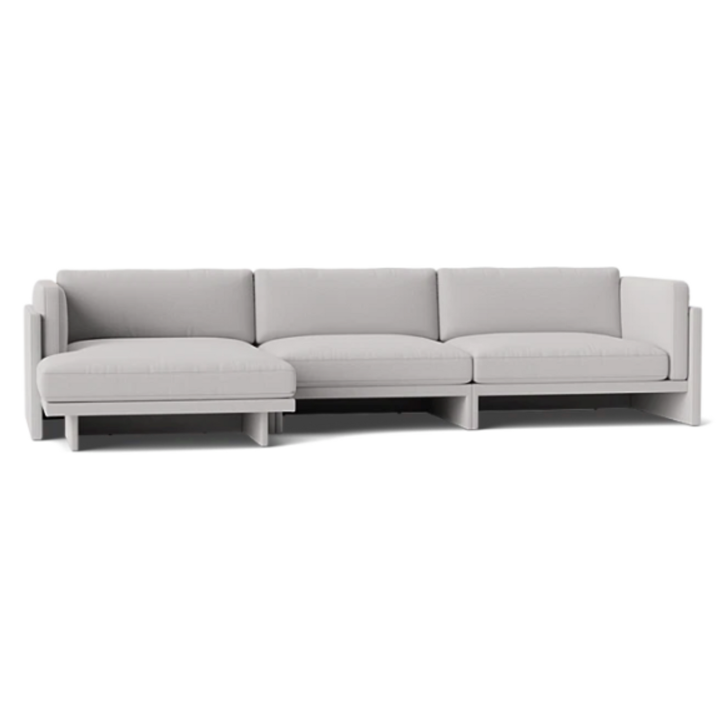 Normann Copenhagen Softy Modular Sofa 4 Seater Chaise Lounge Left at someday designs. #colour_steelcut-trio-205