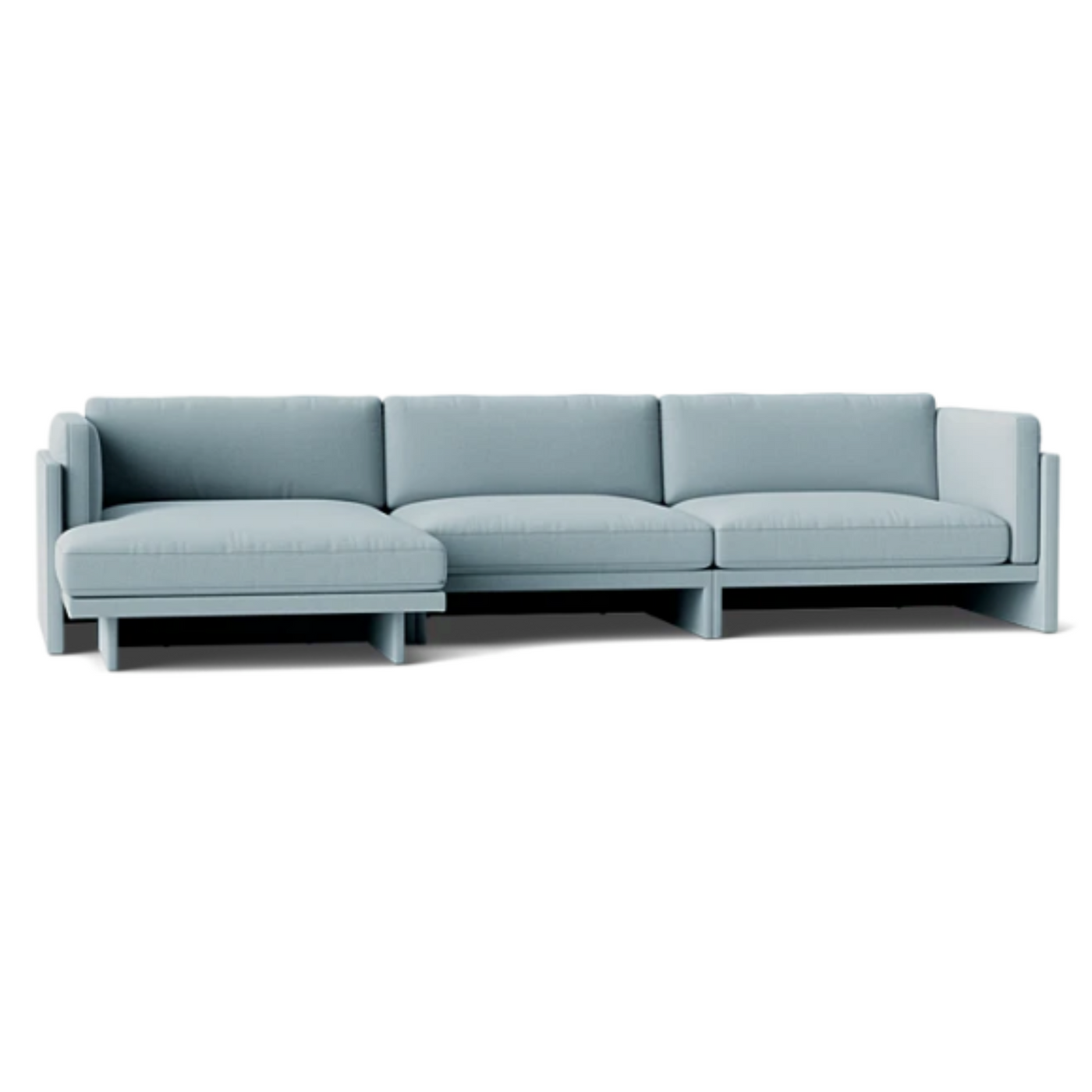 Normann Copenhagen Softy Modular Sofa 4 Seater Chaise Lounge Left at someday designs. #colour_steelcut-trio-713
