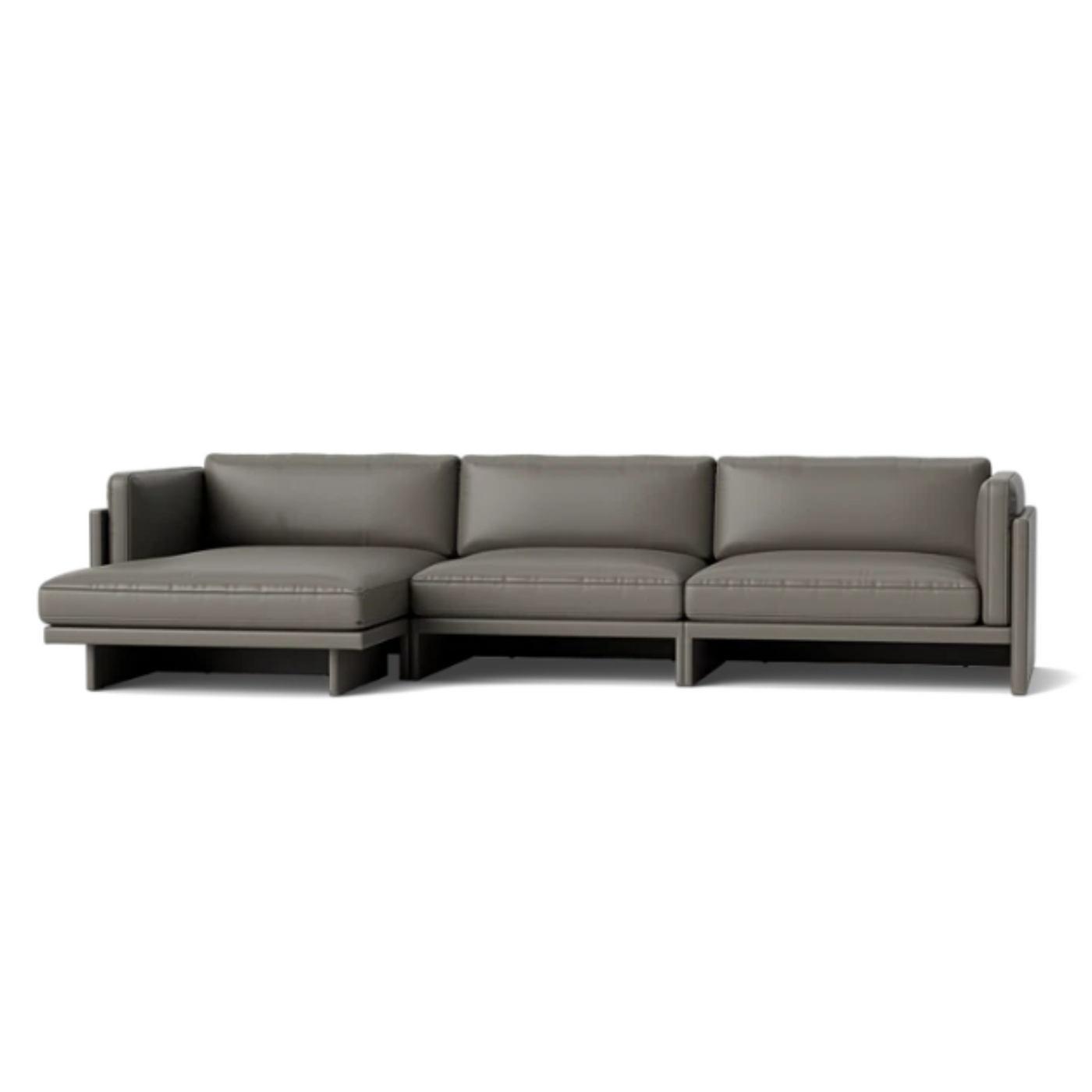 Normann Copenhagen Softy Modular Sofa 4 Seater Chaise Lounge Left at someday designs. #colour_ultra-leather-41575