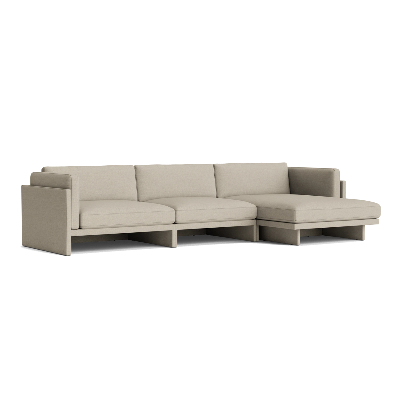 Normann Copenhagen Softy Modular Sofa 4 Seater Chaise Lounge Right at someday designs. #colour_hallingdal-220