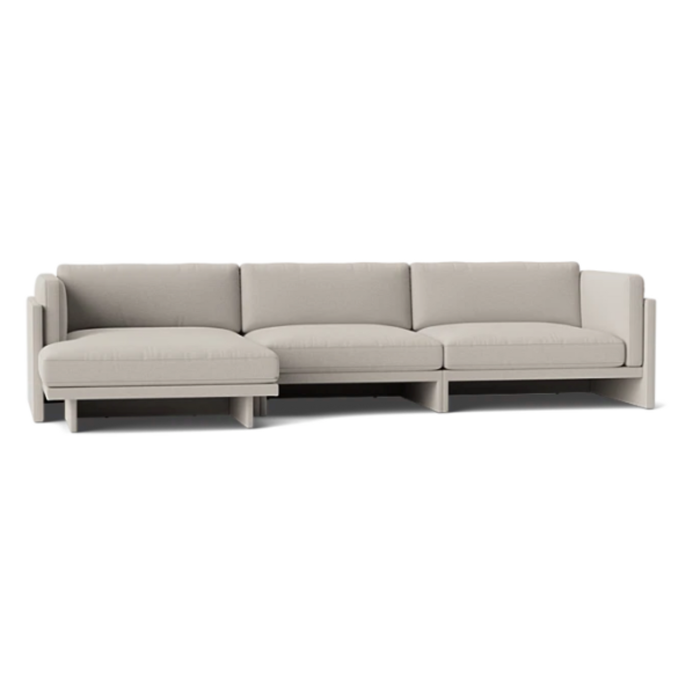 Normann Copenhagen Softy Modular Sofa 4 Seater Chaise Lounge Left at someday designs. #colour_steelcut-trio-213