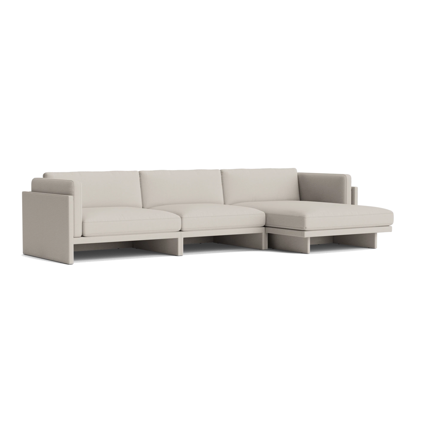 Normann Copenhagen Softy Modular Sofa 4 Seater Chaise Lounge Right at someday designs. #colour_steelcut-trio-213