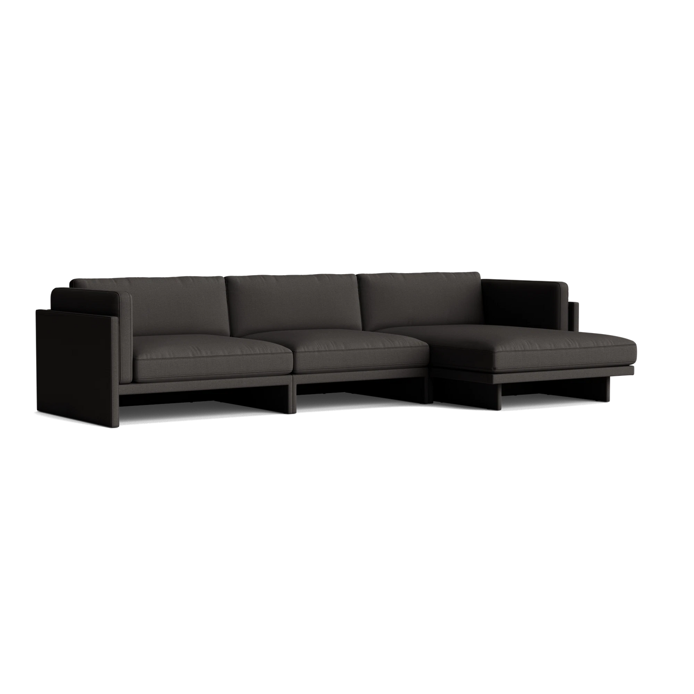 Normann Copenhagen Softy Modular Sofa 4 Seater Chaise Lounge Right at someday designs. #colour_steelcut-trio-383