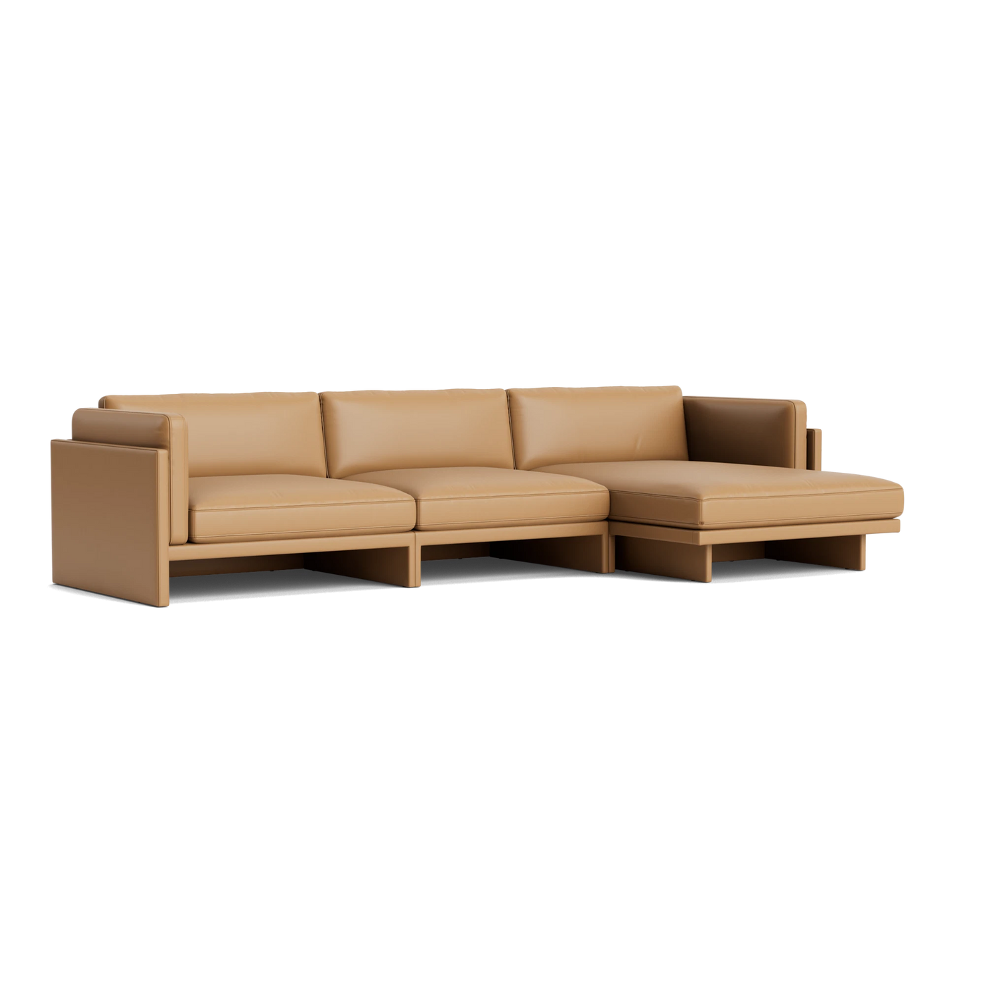 Normann Copenhagen Softy Modular Sofa 4 Seater Chaise Lounge Right at someday designs. #colour_ultra-leather-41571