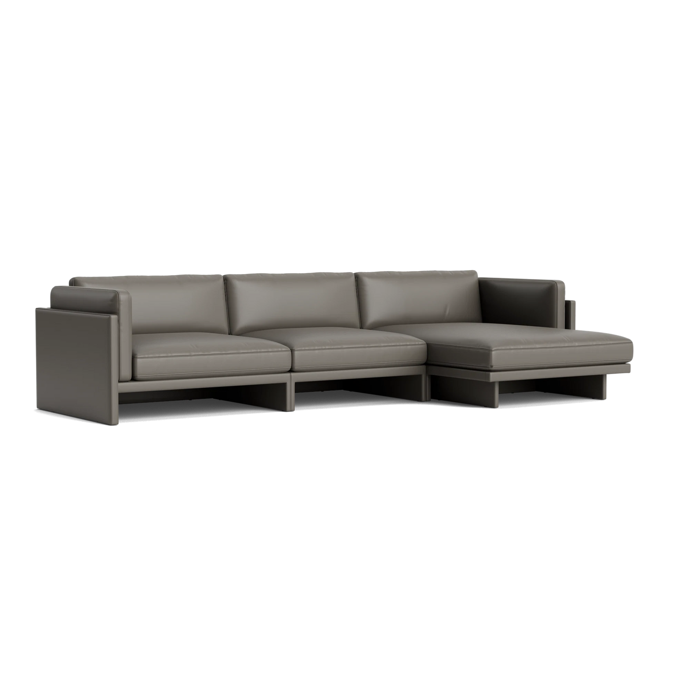Normann Copenhagen Softy Modular Sofa 4 Seater Chaise Lounge Right at someday designs. #colour_ultra-leather-41575