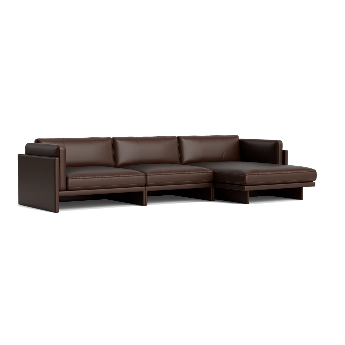 Normann Copenhagen Softy Modular Sofa 4 Seater Chaise Lounge Right at someday designs. #colour_ultra-leather-41589