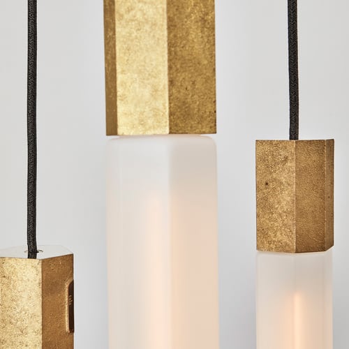 Tala Basalt Triple Pendant in brass close up of finish. Free + fast UK delivery from someday designs. #colour_brass