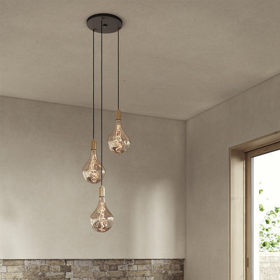 Tala Triple Pendant with Voronoi II cluster. Free + fast delivery from someday designs. #colour_brass