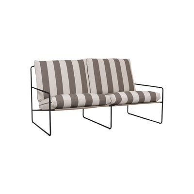 Ferm Living Desert 2 Seater outdoor sofa. Shop online at someday designs #colour_chocolate-stripe