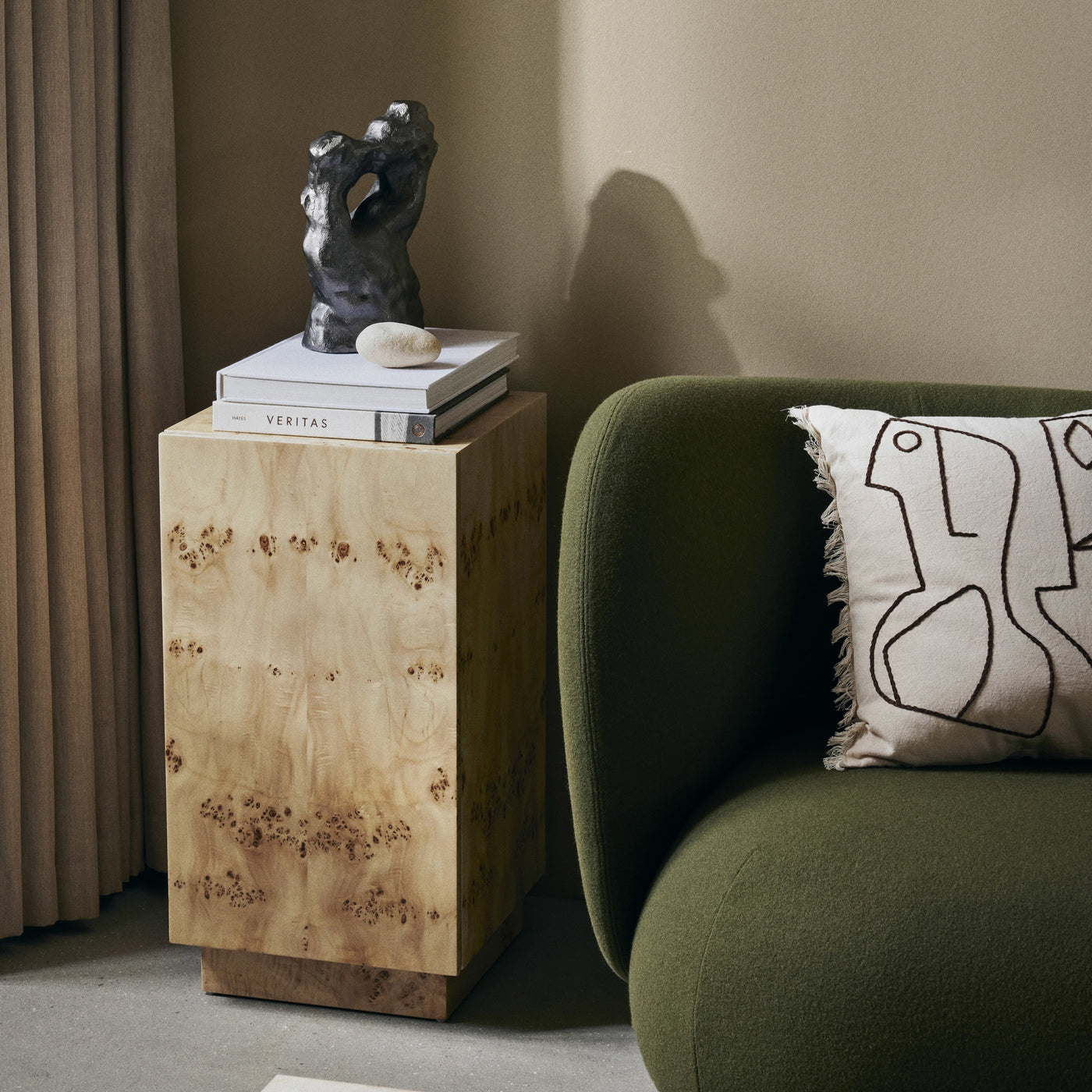 burl side table by ferm LIVING