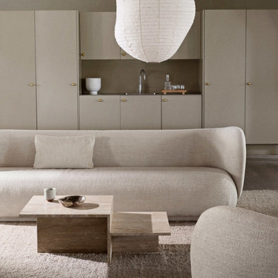 ferm living rico 4 seater sofa bouclé in off-white. Available from someday designs bouclé. #colour_natural-wool-boucle