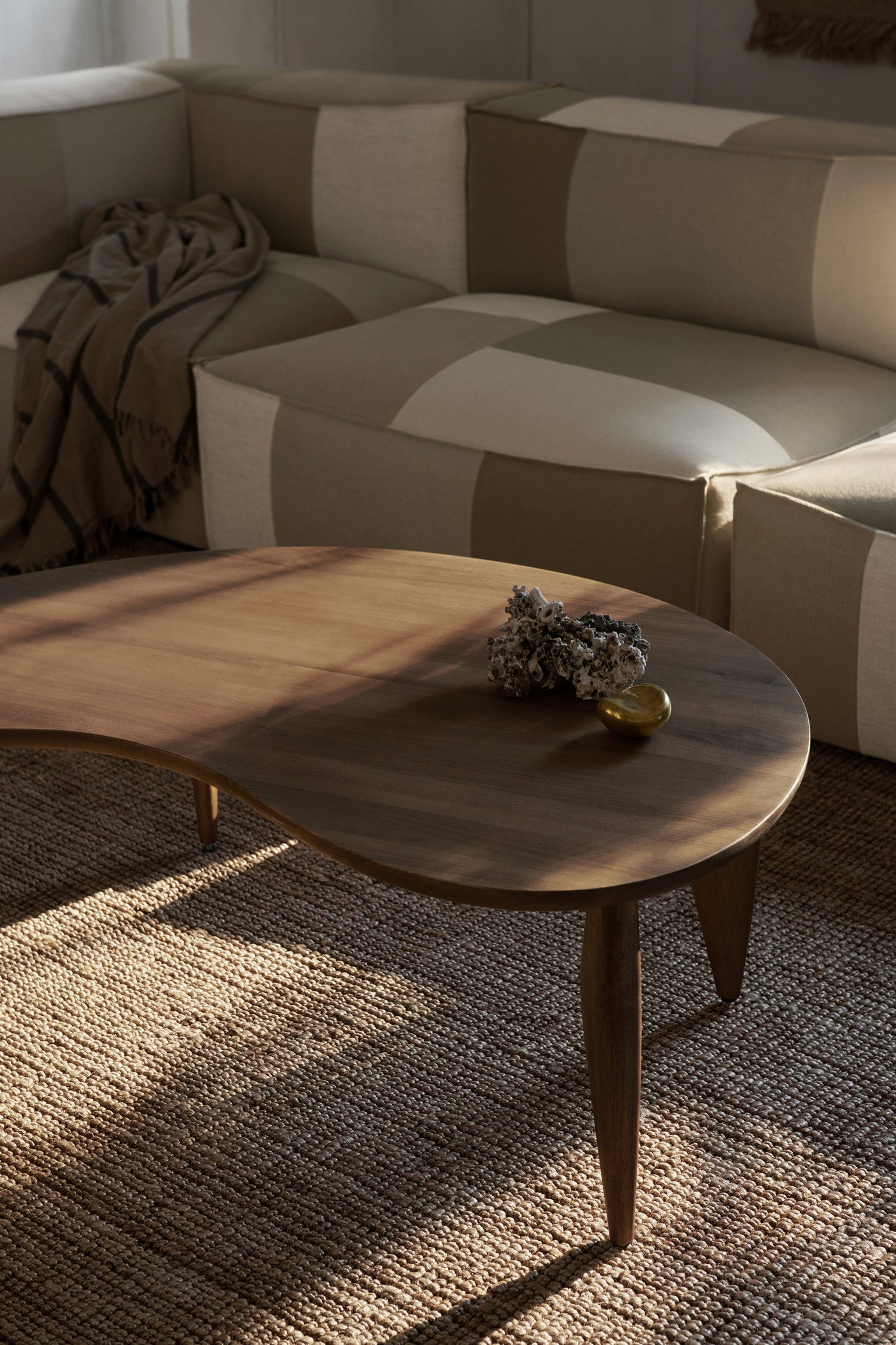ferm LIVING Feve Coffee Table with Catena sofa. Free UK delivery at someday designs
