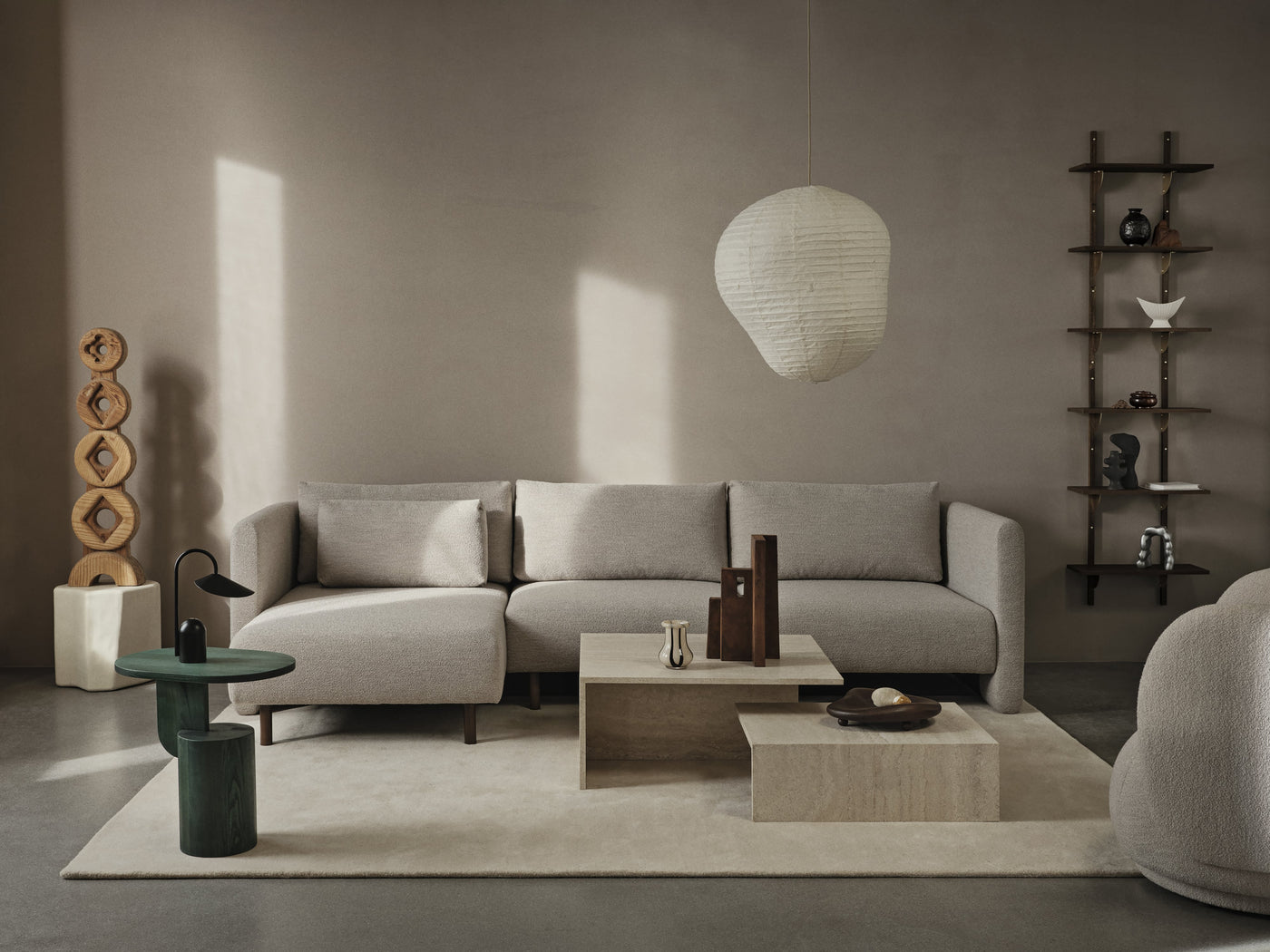 dase 3 seater with chaise sofa by ferm LIVING
