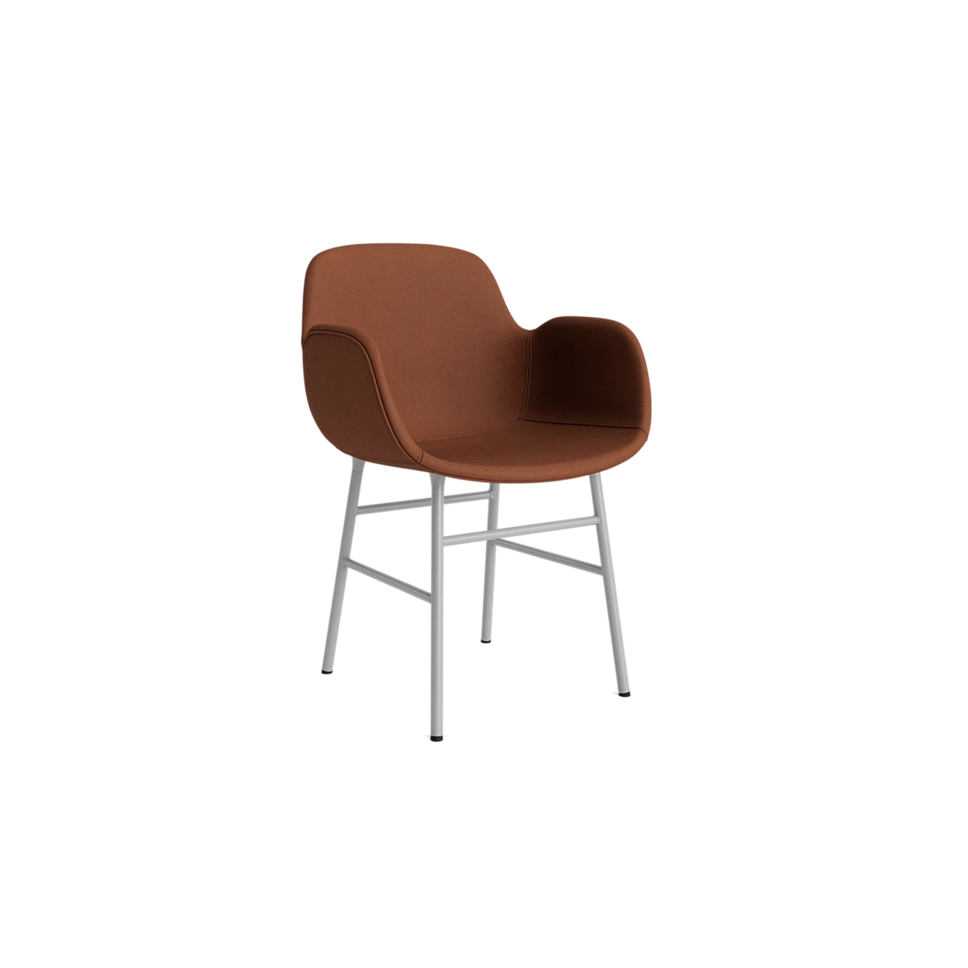 Normann Copenhagen Form Armchair Steel. #colour_ultra-brandy-41574