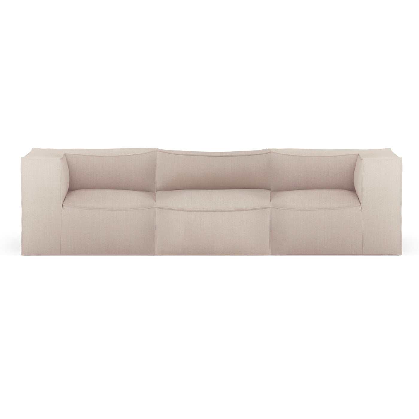 ferm LIVING Catena 3 seater modular sofa. Configuration 1. #colour_linara-sand
