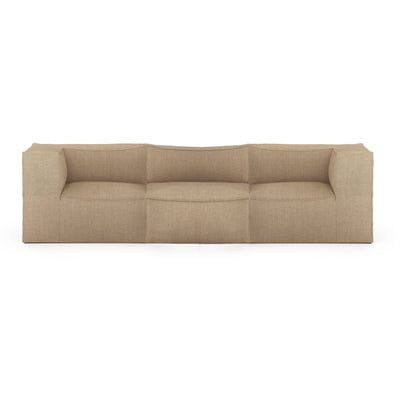 ferm LIVING Catena 3 seater modular sofa. Configuration 1. #colour_linara-light-sugar-kelp