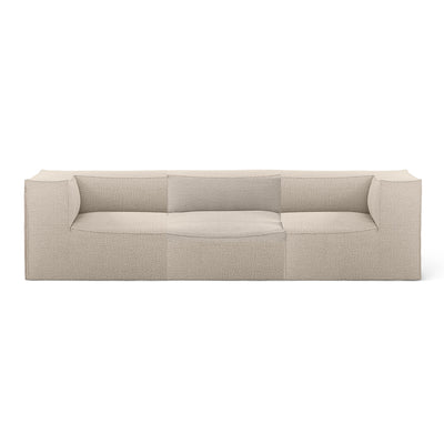 ferm LIVING Catena 3 seater modular sofa. Configuration 1. #colour_natural-wool-boucle