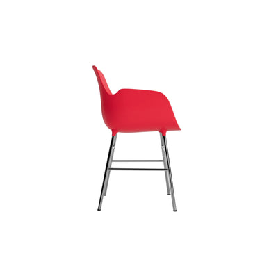 Normann Copenhagen Form Armchair Steel. #colour_bright-red